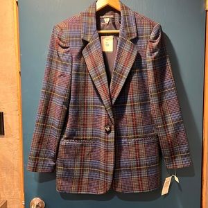Vintage Wool Plaid Blazer